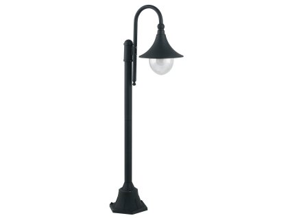 Černá zahradní lampa PAVIA IP44/E27/130 cm