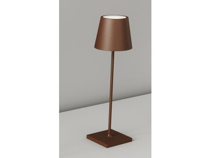 Venkovní nabíjecí LED lampa s IP54 - hnědá barva