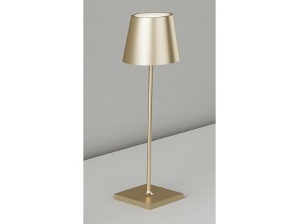 Venkovní nabíjecí LED lampa s IP54 - zlatá barva