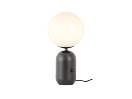 Černá stolní lampa do ložnice HELIOS 35 cm