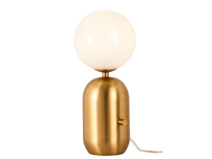Art Deco zlatá stolní lampa do ložnice HELIOS 40 cm