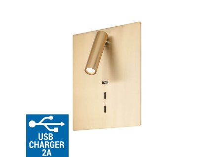 Lampa nad postel s USB nabíječkou Redo ZEN/LED 16+3W