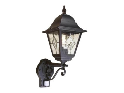 Venkovní černá lucerna s čidlem Elstead NORFOLK/47 cm