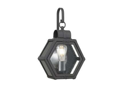 Venkovní retro lampa na fasádu HEATH S/černá