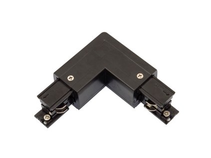 Černá rohová spojka pro kolejnicový systém osvětlení - levá