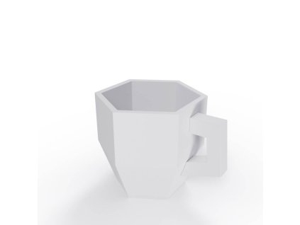 Plastový obal na květináč HRNEK/bílý/53 cm