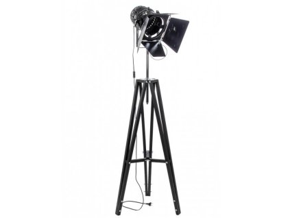 Industriální stojací lampa trojnožka REFLEKTOR Black