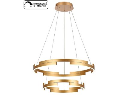 Zlatý designový lustr Redo 01-3178 CASTLE/  průměr 60 cm/ LED 60W
