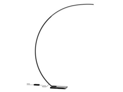Černá stojací lampa do obýváku Redo CARVER/LED 16W