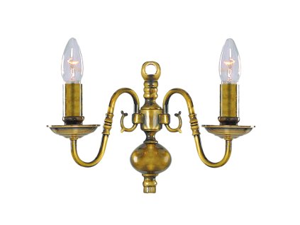 Nástěnné retro svítidlo Searchlight FLEMISH 1019-2AB