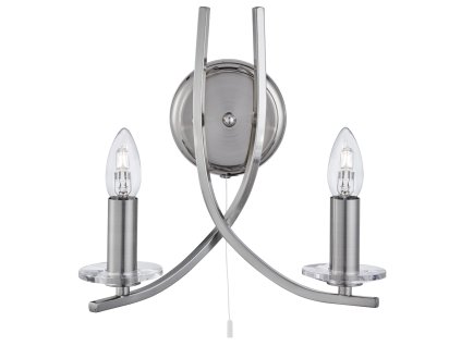 Moderní nástěnné svítidlo Searchlight ASCONA 4162-2SS