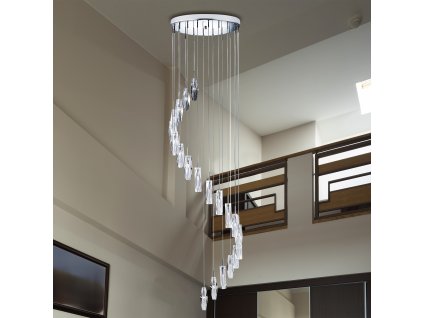 Dlouhý lustr do haly SCULPTURED ICE
