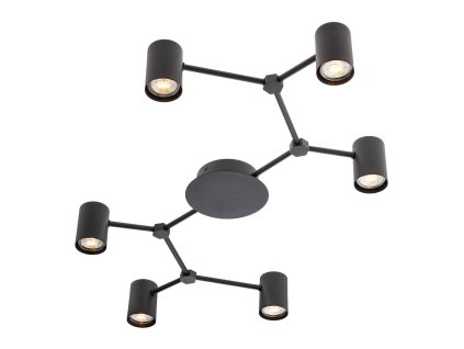 Černé stropní bodovky Smarter WEBB 01-4048, 6x GU10