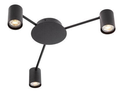 Černé stropní bodovky Redo NOA 01-4050/3x GU10