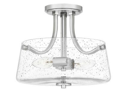 Designové stropní svítidlo HOLLISTER leštěný nikl 2x E27