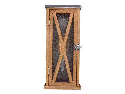 Dřevěná lucerna Feiss LUMIERE S1 DUB/38 cm/IP44