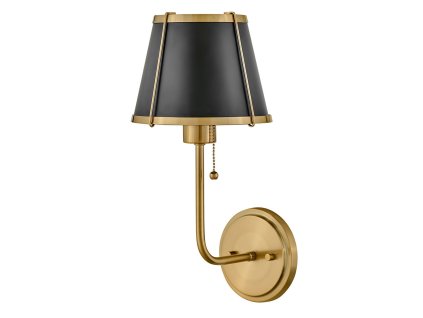 Nástěnné retro světlo Hinkley CLARKE1 BR-BK/1xE27