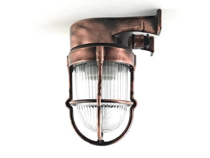 Mosazná lampa na stěnu BOAT 43C/měděná barva/1xE27/IP64