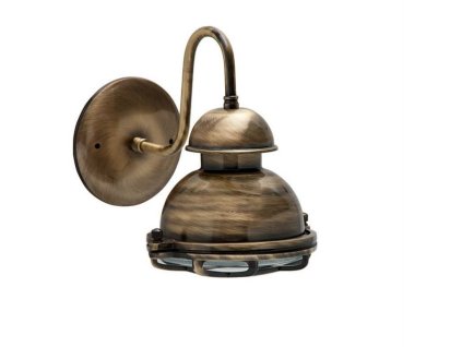 Retro mosazná nástěnná lampa NAUTILUS 5600/antická mosaz/IP64/1xE27