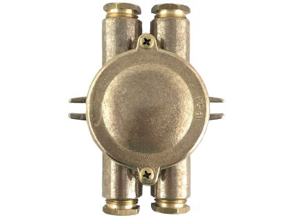 Elektroinstalační krabice na omítku IP54/mosaz/08A-BRASS-BOX