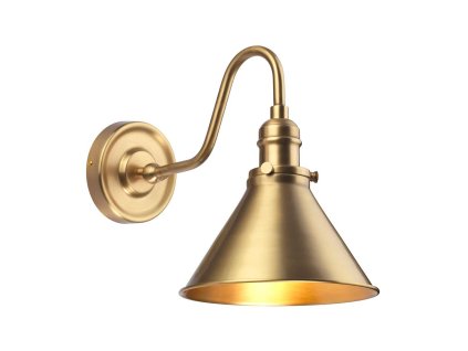 Vintage nástěnná lampa Provence /stará mosaz