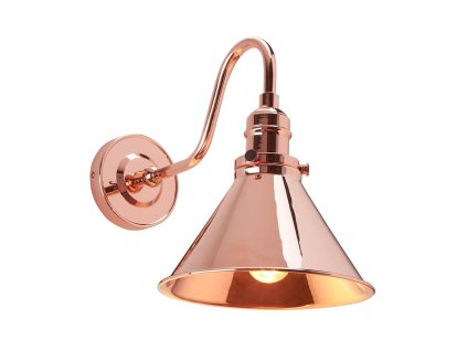 Retro nástěnná lampa Provence /leštěná měď