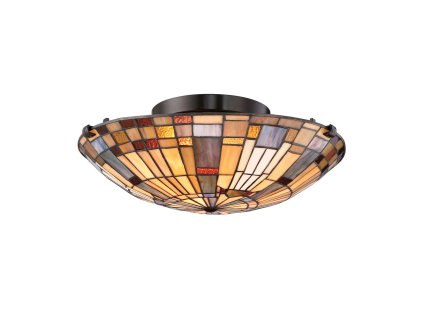 Quoizel INGLENOOK vitrážové stropní svítidlo/2xE27/41 cm