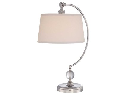 Quoizel JENKINS PN luxusní stolní lampa/leštěný nikl/1xE27