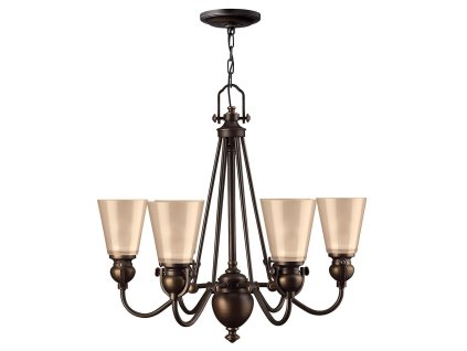 Luxusní retro lustr Elstead MAYFLOWER 6/rustikální bronz/1xE27