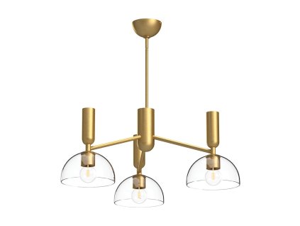 Designový lustr nad stůl Elstead JUDE GD-CL zlatý/3xE27