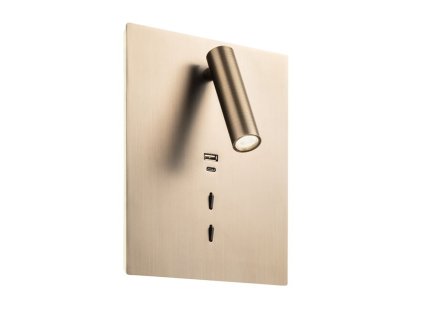 Redo Group ZEN lampa nad postel s USB LED 16W +3W antický bronz