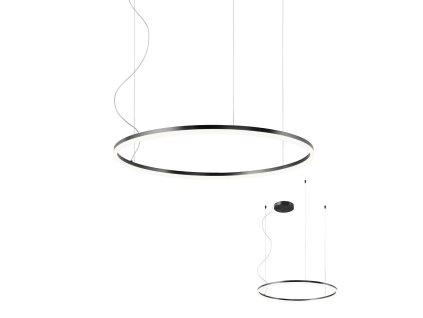 Redo Orbit lustr na lanku 01-1962/černá barva/LED 55W/80cm/4000K
