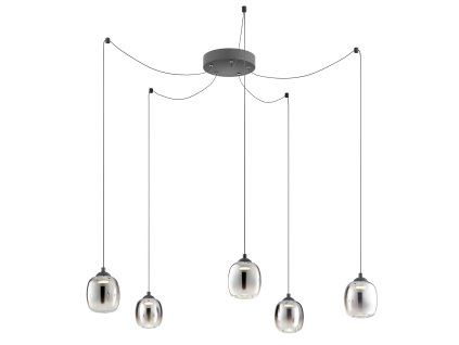 LED lustr pavouk Redo Khadi 01-3487/26W/3000K/kouřové sklo