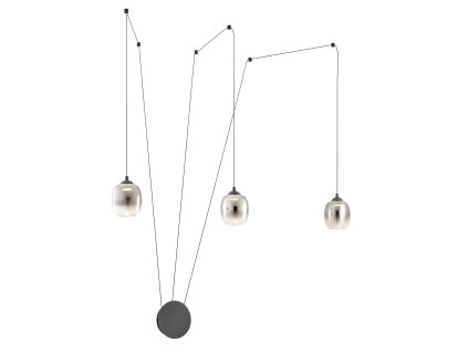 Designový lustr pavouk Redo Khadi 01-3485/LED 16,5W/3000K/kouřové sklo