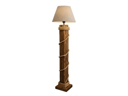 Dřevěná stojací lampa z trámu Wood Rope 150 cm/1x E27