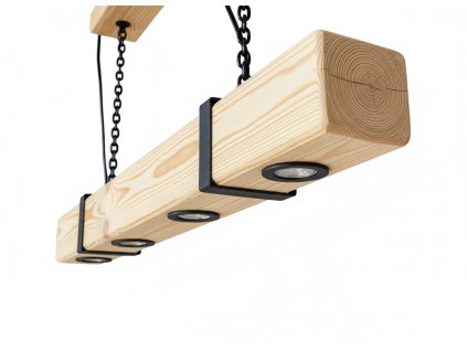 Lustr z trámu WOOD 120 cm/4xGU10/borovice