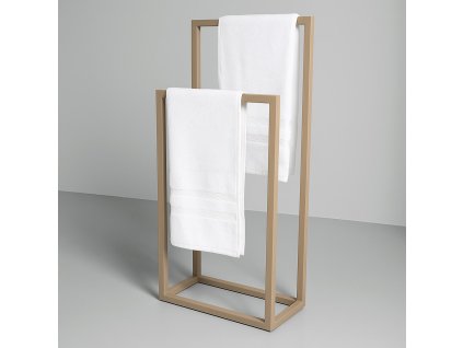 Stojan na ručníky do koupelny KS-63 béžový 85x40x20 cm
