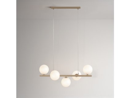 Lustr do obýváku ARDI béžová barva K-5841 5×G9/65 cm