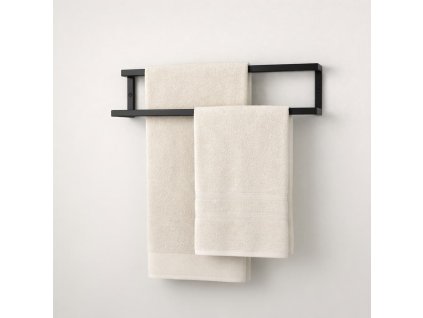 Nástěnný věšák na ručníky KS-42 černý 59x15x13 cm