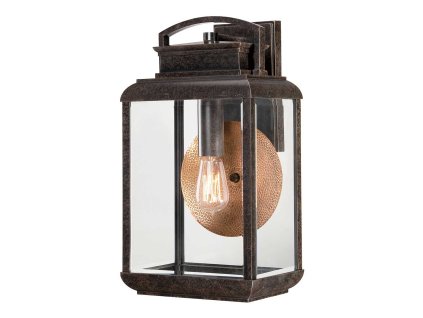 Venkovní nástěnná lampa Elstead BYRON L bronzová barva IP44/1×E27/46 cm