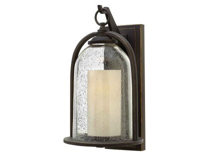 Elstead QUINCY M venkovní lucerna IP44 1×E27 hnědá barva 42 cm