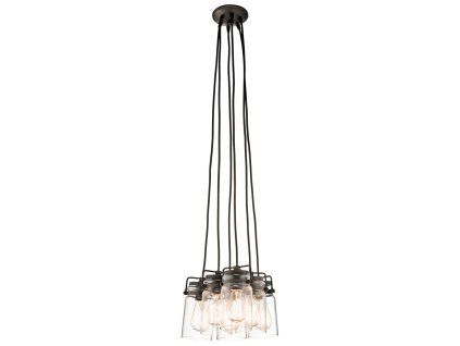 Lustr nad stůl Elstead Brinley 6x E27 retro bronz