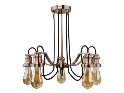 Závěsné industriální svítidlo Searchlight OLIVIA 1065-5CU