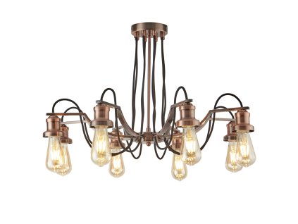Industriální lustr Searchlight OLIVIA 1068-8CU