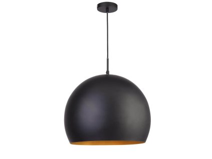 Černé závěsné světlo CHICAGO - průměr 40 cm