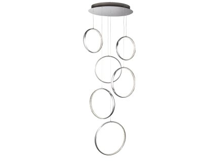 Searchlight 3166-6CC závěsné LED svítidlo RINGS
