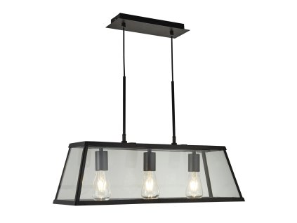 Industriální závěsné svítidlo Searchlight VOYAGER 4613-3BK