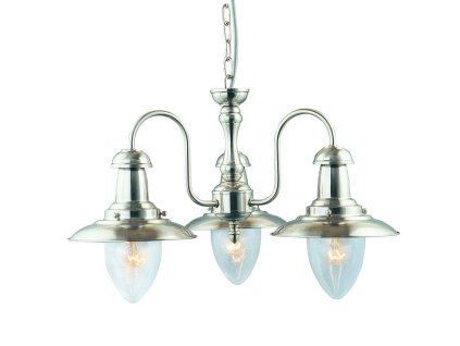 Závěsné retro svítidlo Searchlight FISHERMAN  5333-3SS