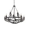 Kovový lustr do srubu 8912-12BK