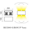 Nástěnné LED světlo na fasádu Redo VARY 90304/20W/3000K